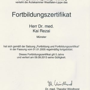 Fortbildungs-Zertifikat
