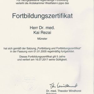 Fortbildungs-Zertifikat