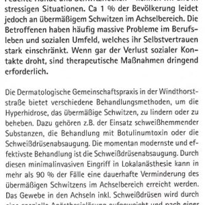 Schweißdrüsenabsaugung