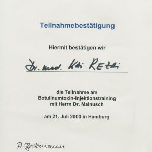Botox Zertifikat